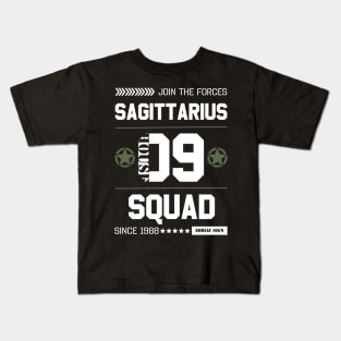 Zodiac Majesty Sagittarius Squad White Kids T-Shirt